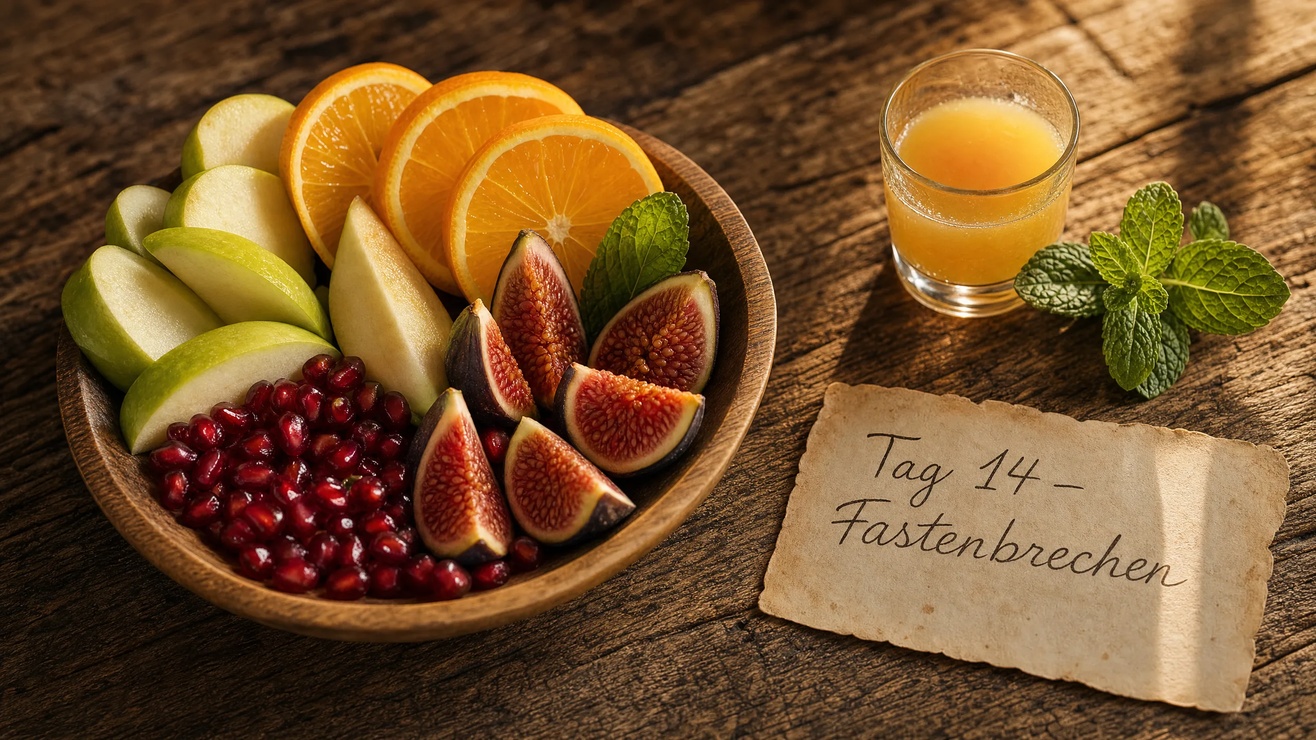 Tag 14 — Fastenbrechen: frisches Obst und Saft
