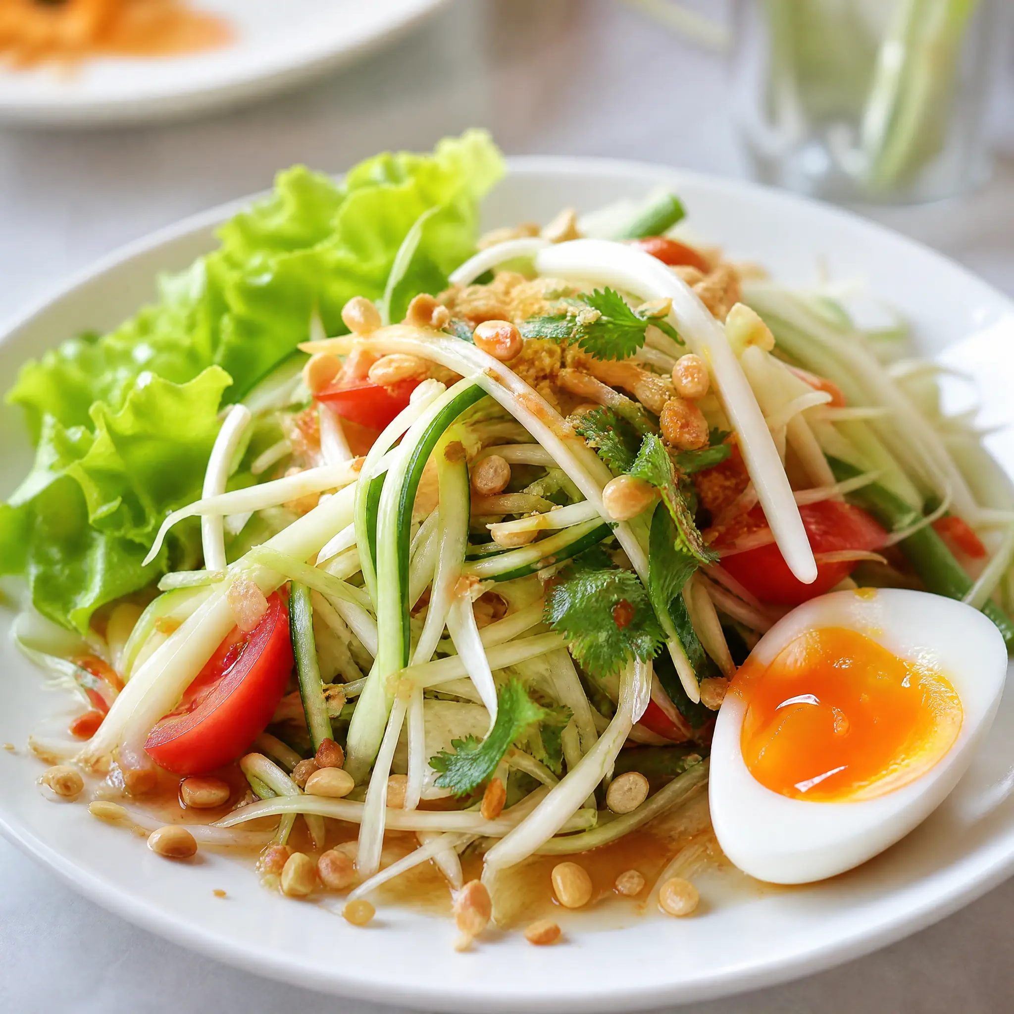 Frischer Salat — erste Mahlzeit nach der Fastenkur