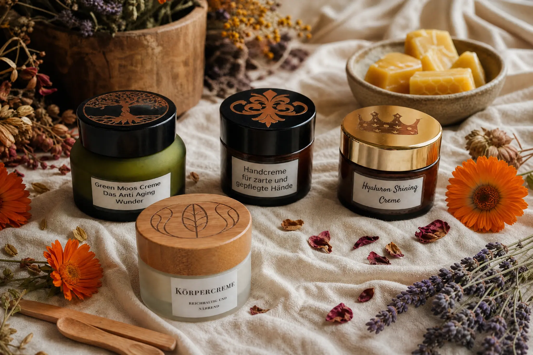 Salben und Cremes — handgemacht